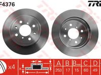 Disc frana OPEL AGILA (A) - OEM - TRW: DF4376 - Cod intern: W02080417 - LIVRARE DIN STOC in 24 ore!!!