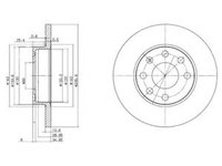 Disc frana OPEL ASTRA F (56_, 57_) (1991 - 1998) DELPHI BG2148