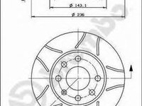 Disc frana OPEL ASTRA F CLASSIC combi BREMBO 08.4475.75