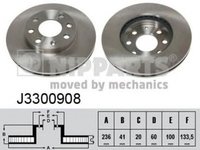 Disc frana OPEL ASTRA F CLASSIC combi NIPPARTS J3300908