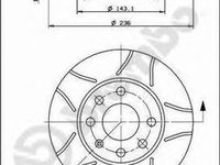 Disc frana OPEL ASTRA F Combi (51, 52) (1991 - 1998) BREMBO 08.4475.75 piesa NOUA