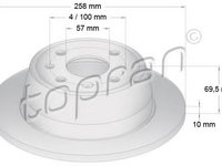 Disc frana OPEL ASTRA F Hatchback (53, 54, 58, 59) (1991 - 1998) TOPRAN 200 947 piesa NOUA