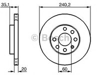 Disc frana OPEL ASTRA F Van (55_) (1991 - 1999) Bosch 0 986 479 190