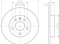 Disc frana OPEL ASTRA G Cabriolet (F67) (2001 - 2005) HELLA PAGID 8DD 355 106-111 piesa NOUA