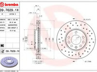 Disc frana OPEL ASTRA G Cabriolet (F67) (2001 - 2005) BREMBO 09.7629.1X