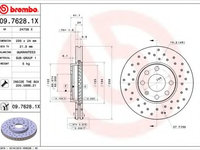 Disc frana OPEL ASTRA G Cabriolet (F67) (2001 - 2005) BREMBO 09.7628.1X