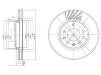 Disc frana OPEL ASTRA G Cabriolet F67 DELPHI BG3405C