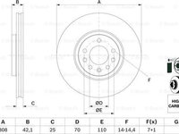 Disc frana OPEL ASTRA G combi F35 BOSCH 0 986 479 113