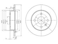 Disc frana OPEL ASTRA G cupe F07 DELPHI BG3403