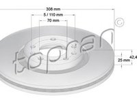 Disc frana OPEL ASTRA G cupe F07 TOPRAN 206966