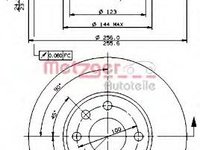 Disc frana OPEL ASTRA G hatchback (F48_, F08_), OPEL ASTRA G combi (F35_), OPEL ASTRA G limuzina (F69_) - METZGER 24738 E