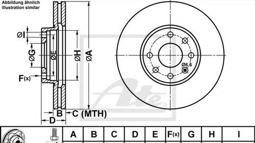 Disc frana OPEL ASTRA G hatchback (F48_, F08_