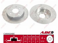 Disc frana OPEL ASTRA G hatchback F48 F08 Producator ABE C4X002ABE