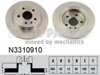 Disc frana OPEL ASTRA GTC J NIPPARTS N3310910