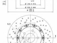 Disc frana OPEL ASTRA GTC J, VAUXHALL ASTRA GTC Mk VI (J) - BREMBO 09.B781.13