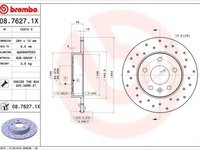 Disc frana OPEL ASTRA H Combi (L35) (2004 - 2016) BREMBO 08.7627.1X piesa NOUA