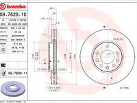 Disc frana OPEL ASTRA H (L48) (2004 - 2020) BREMBO 09.7629.11