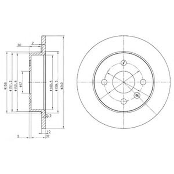 Disc frana OPEL ASTRA H L48 DELPHI BG3403