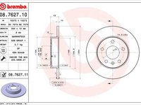 Disc frana OPEL ASTRA H L48 Producator BREMBO 08.7627.11