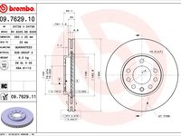 Disc frana OPEL ASTRA H L48 Producator BREMBO 09.7629.11