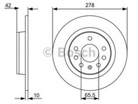 Disc frana OPEL ASTRA H limuzina (L69) (2007 - 2016) Bosch 0 986 479 515