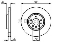 Disc frana OPEL ASTRA H limuzina L69 BOSCH 0986479113