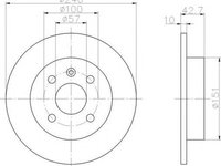 Disc frana OPEL ASTRA H limuzina L69 HELLA 8DD355106091