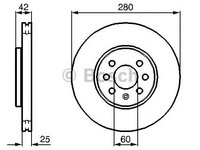 Disc frana OPEL ASTRA H Sport Hatch (L08) - OEM - BOSCH: 0986479B68|0 986 479 B68 - W02269270 - LIVRARE DIN STOC in 24 ore!!!