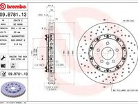 Disc frana OPEL ASTRA J GTC (2011 - 2016) BREMBO 09.B781.13 piesa NOUA