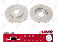 Disc frana OPEL ASTRA J Sports Tourer Producator ABE C30024ABE