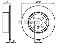 Disc frana OPEL CALIBRA A (85_), OPEL VECTRA A (86_, 87_), VAUXHALL CALIBRA - BOSCH 0 986 478 504