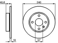 Disc frana OPEL COMBO 2004-n/a BOSCH 0986478731