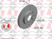 Disc frana OPEL COMBO (71_), OPEL KADETT D (31_-34_, 41_-44_), OPEL MONZA E (39_, 49_) - ZIMMERMANN 430.1454.20