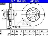 Disc frana OPEL COMBO platou / sasiu (2012 - 2016) ATE 24.0122-0145.1