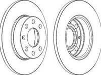 Disc frana OPEL CORSA A caroserie (1986 - 1994) FERODO DDF104-1