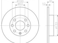 Disc frana OPEL CORSA A hatchback 93 94 98 99 HELLA 8DD355100411