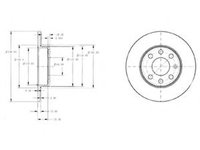 Disc frana OPEL CORSA C caroserie (F08, W5L) (2000 - 2016) DELPHI BG3567