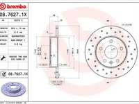 Disc frana OPEL CORSA C F08 F68 BREMBO 0876271X