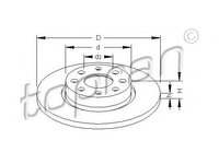 Disc frana OPEL CORSA D (2006 - 2016) TOPRAN 207 654