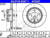 Disc frana OPEL CORSA D, VAUXHALL CORSA Mk III (D) (L_8), VAUXHALL CORSA Mk IV (E) - ATE 24.0110-0347.1