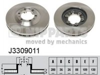 Disc frana OPEL FRONTERA A 5 MWL4 NIPPARTS J3309011