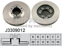 Disc frana OPEL FRONTERA B 6B NIPPARTS J3309012