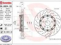 Disc frana OPEL INSIGNIA (2008 - 2020) BREMBO 09.A804.33