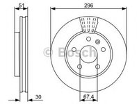 Disc frana OPEL INSIGNIA limuzina (2008 - 2020) BOSCH 0 986 479 543