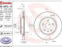 Disc frana OPEL INSIGNIA limuzina BREMBO 09A97211