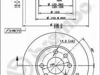 Disc frana OPEL KADETT D (31_-34_, 41_-44_), OPEL MONZA E (39_, 49_), OPEL KADETT E Cabriolet (43B_) - BREMBO 08.4475.10