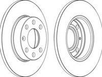 Disc frana OPEL KADETT D (31_-34_, 41_-44_), OPEL MONZA E (39_, 49_), OPEL KADETT E Cabriolet (43B_) - FERODO DDF104