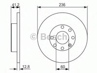 Disc frana OPEL KADETT D (31_-34_, 41_-44_), OPEL MONZA E (39_, 49_), OPEL KADETT E Cabriolet (43B_) - BOSCH 0 986 479 830