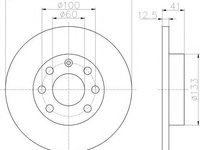 Disc frana OPEL KADETT D (31_-34_, 41_-44_), OPEL MONZA E (39_, 49_), OPEL KADETT E Cabriolet (43B_) - MINTEX MDC266