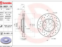 Disc frana OPEL MERIVA (2003 - 2010) BREMBO 09.8601.1X